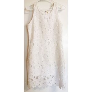 White Floral Lace Dress